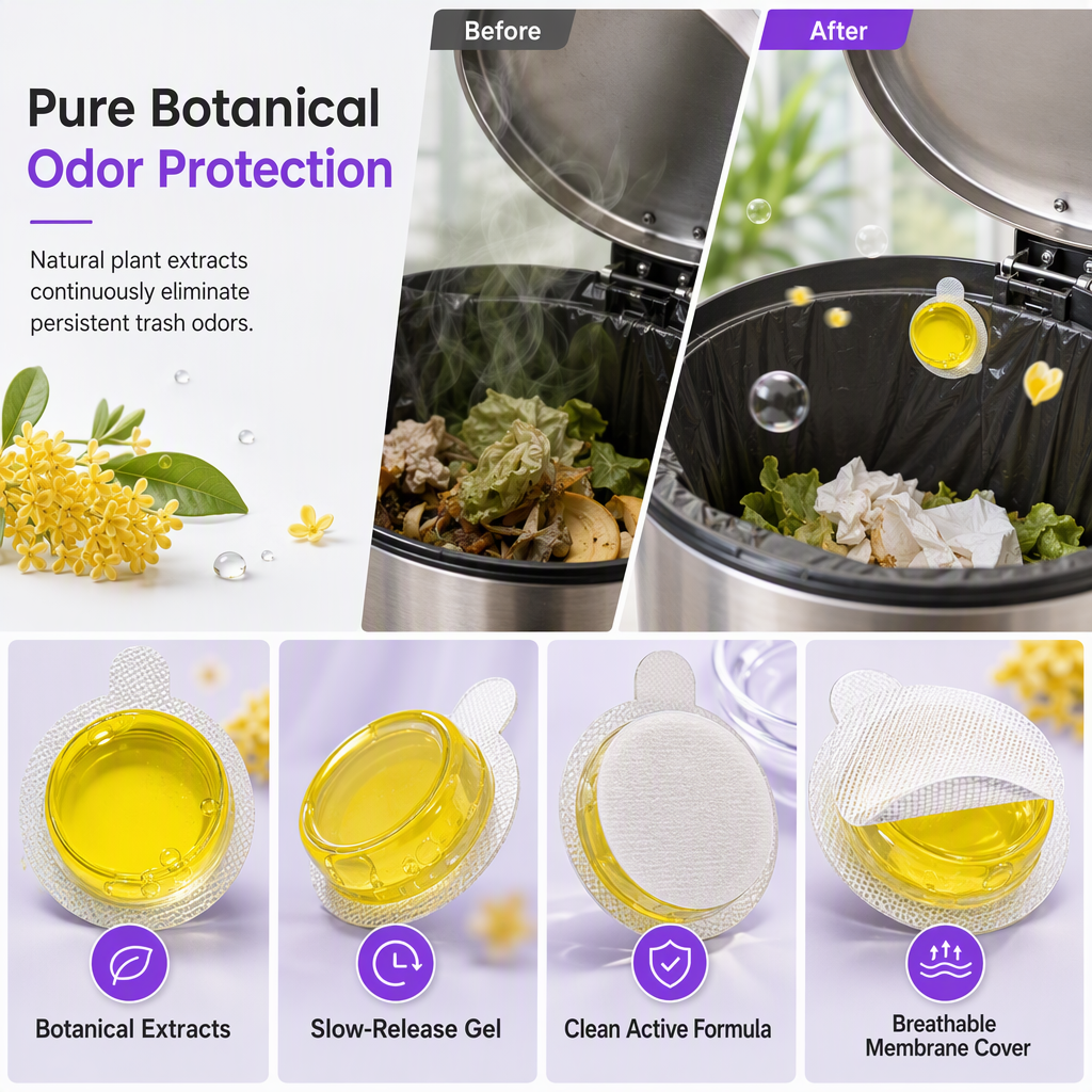 🌿 6-Piece Trash Can Deodorizer Set – Gentle Odor Eliminator