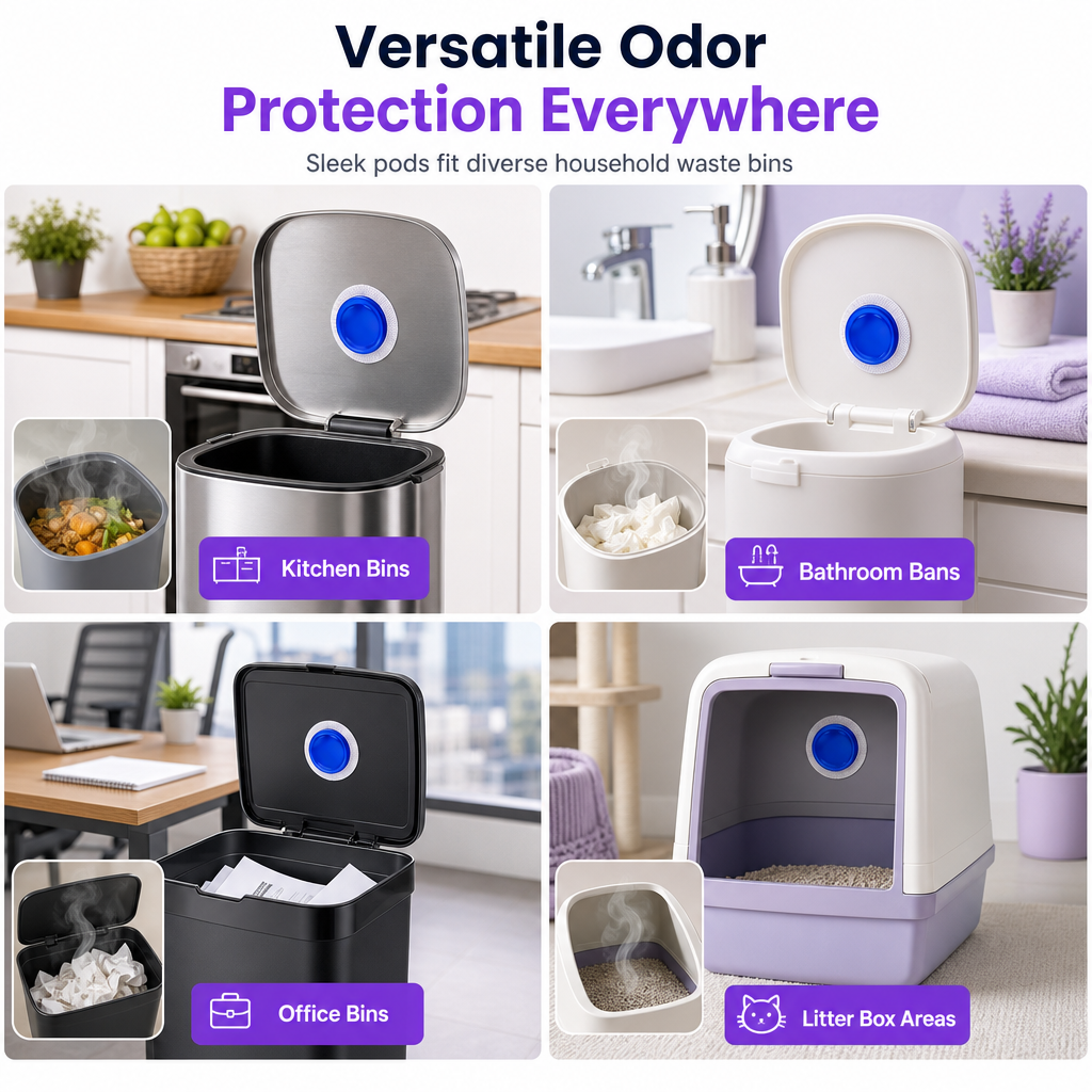 🌿 6-Piece Trash Can Deodorizer Set – Gentle Odor Eliminator
