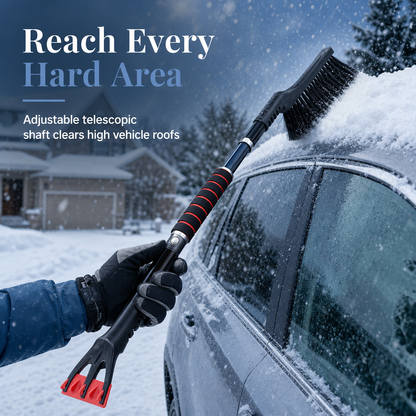 Extendable Car Snow Shovel with Snow Brush & Scraper