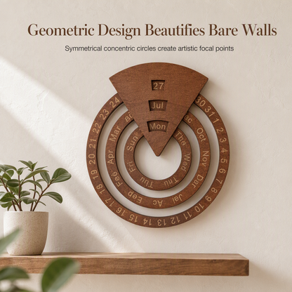💥50% OFF! 🗓️ Wooden Rotating Perpetual Calendar – A Unique Interactive Decor Piece For Your Home & Office✨