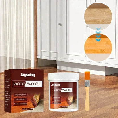 50% OFF NOW! Wood Wax Oil Wood Cleaner & Polish 3.5 Oz, Furniture Restoration Wax with Premium Brush for Wooden Surface Care