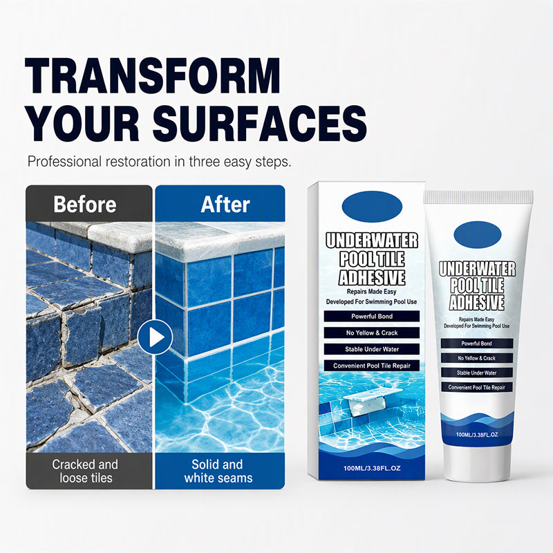 💧 High-Strength Underwater Pool Tile Adhesive – Durable Waterproof Bond for Pool Tile Repairs