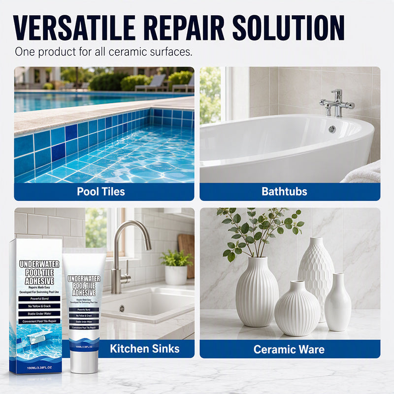 💧 High-Strength Underwater Pool Tile Adhesive – Durable Waterproof Bond for Pool Tile Repairs