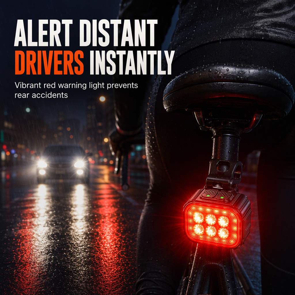 📢📢50% OFF !! ⏰ Bright Bicycle Light Front Headlight and Rear Taillight for Mountain Bike Night Riding Safety Warning Cycling Accessories