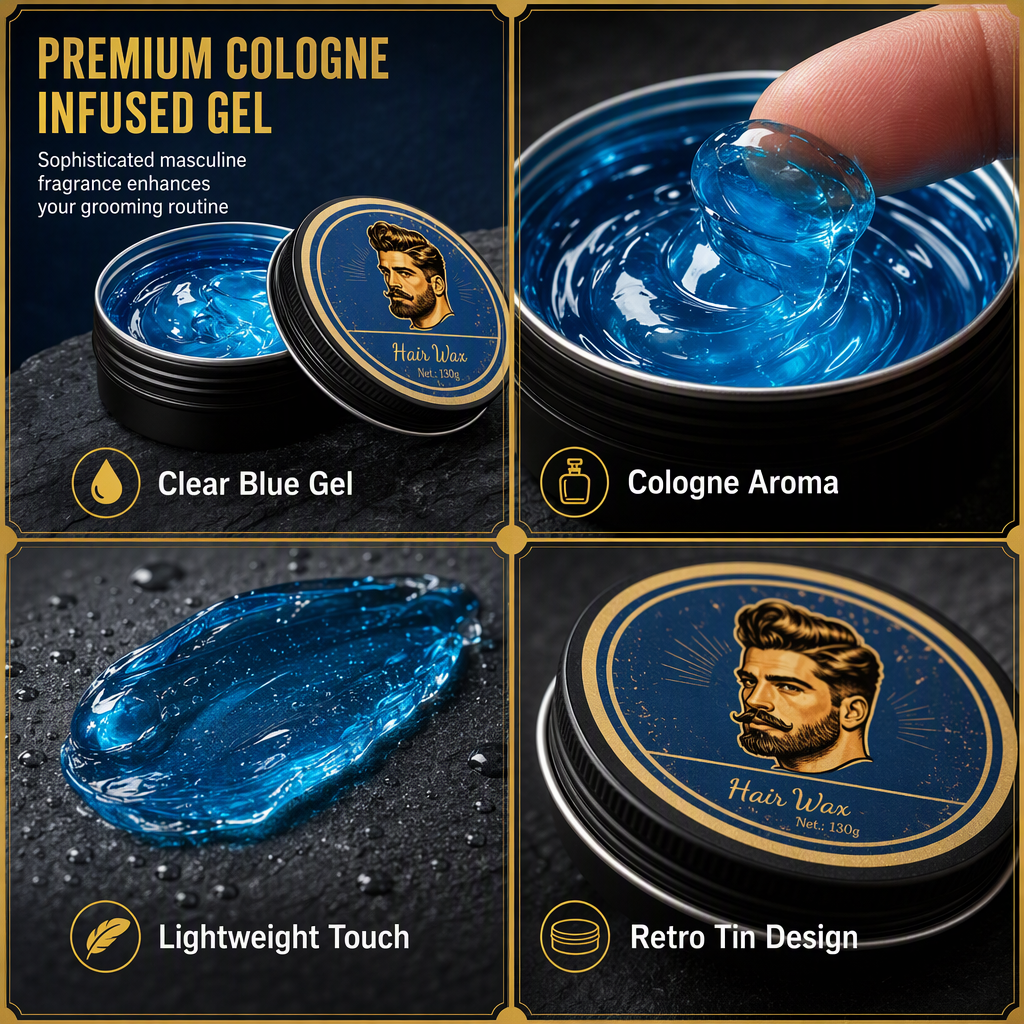 🔥 Cologne Scented Men's Hair Pomade 130g Long Lasting Hold and Volumizing Styling Wax
