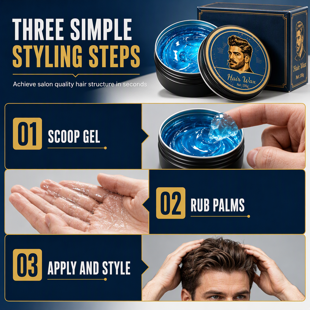🔥 Cologne Scented Men's Hair Pomade 130g Long Lasting Hold and Volumizing Styling Wax