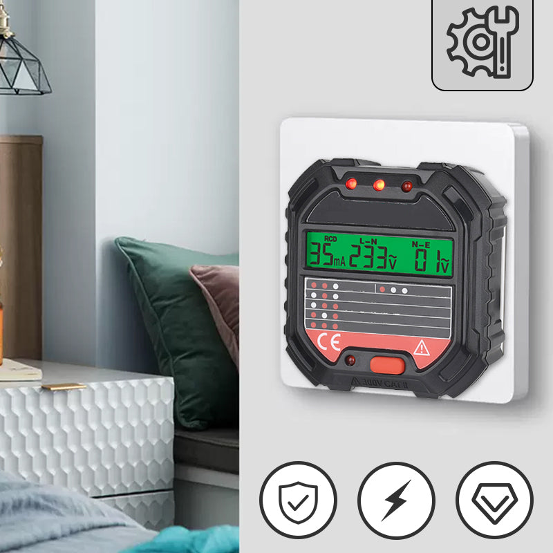 ⚡ Digital Socket Tester - Smart AC Voltage & Leakage Detector