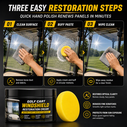 Golf Cart Windshield Scratch Repair Paste with Sponge